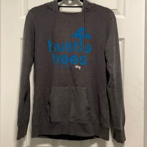 LRG Grey Hustle Trees Hoodie Mens XS